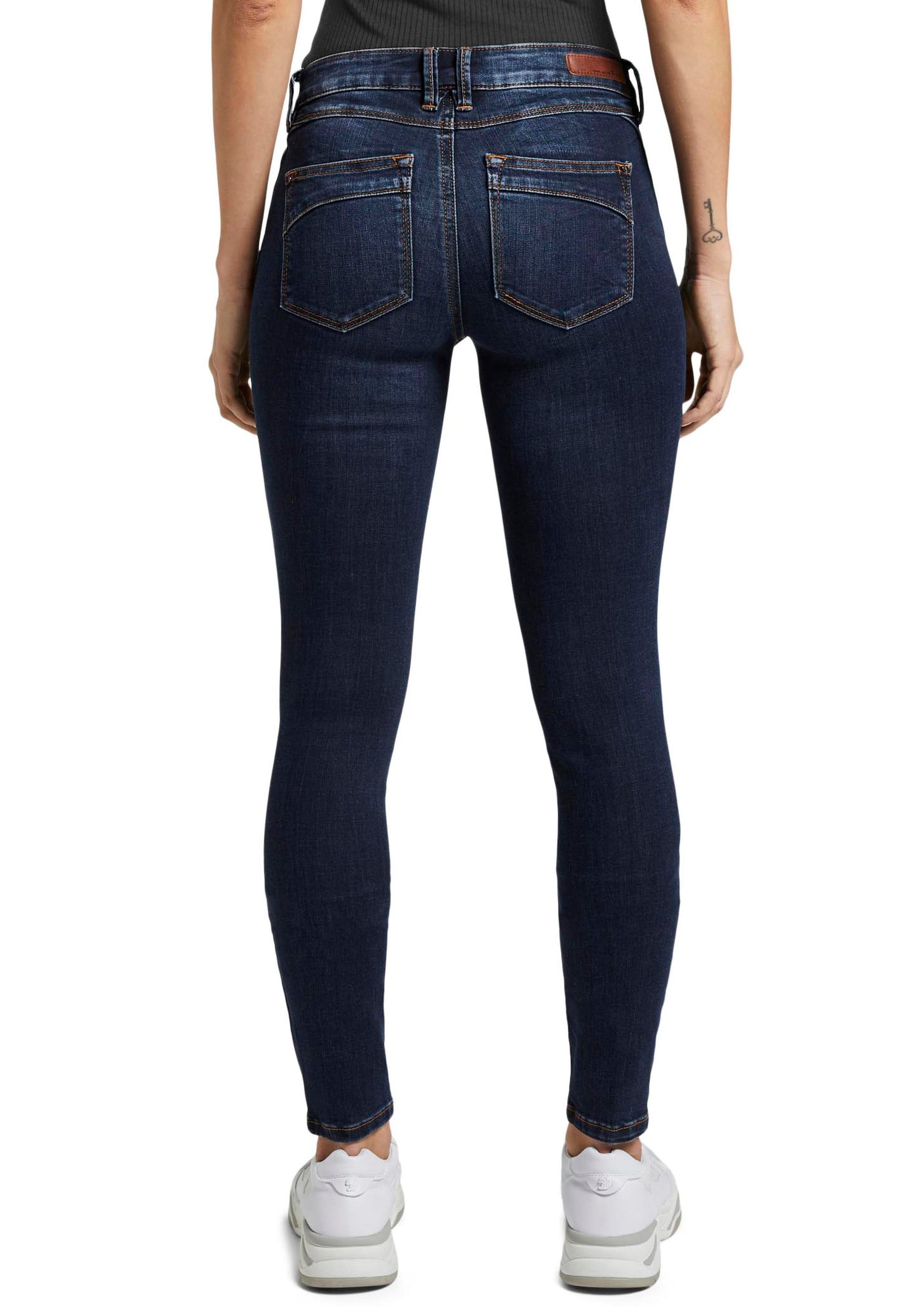 Tom Tailor Denim Damen Jeans Jona - Extra Skinny Fit - Blau - Dark Stone Wa günstig online kaufen