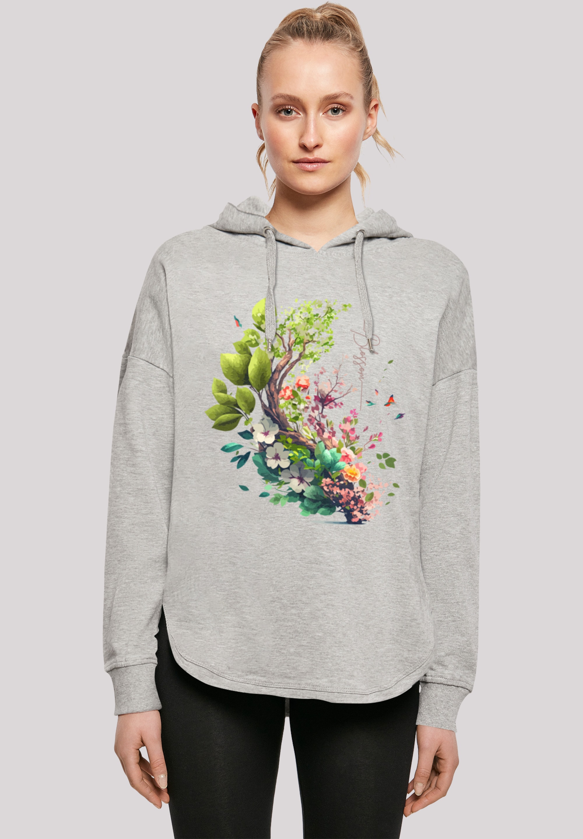 F4NT4STIC Kapuzenpullover "Baum mit Blumen Oversize Hoodie", Print günstig online kaufen