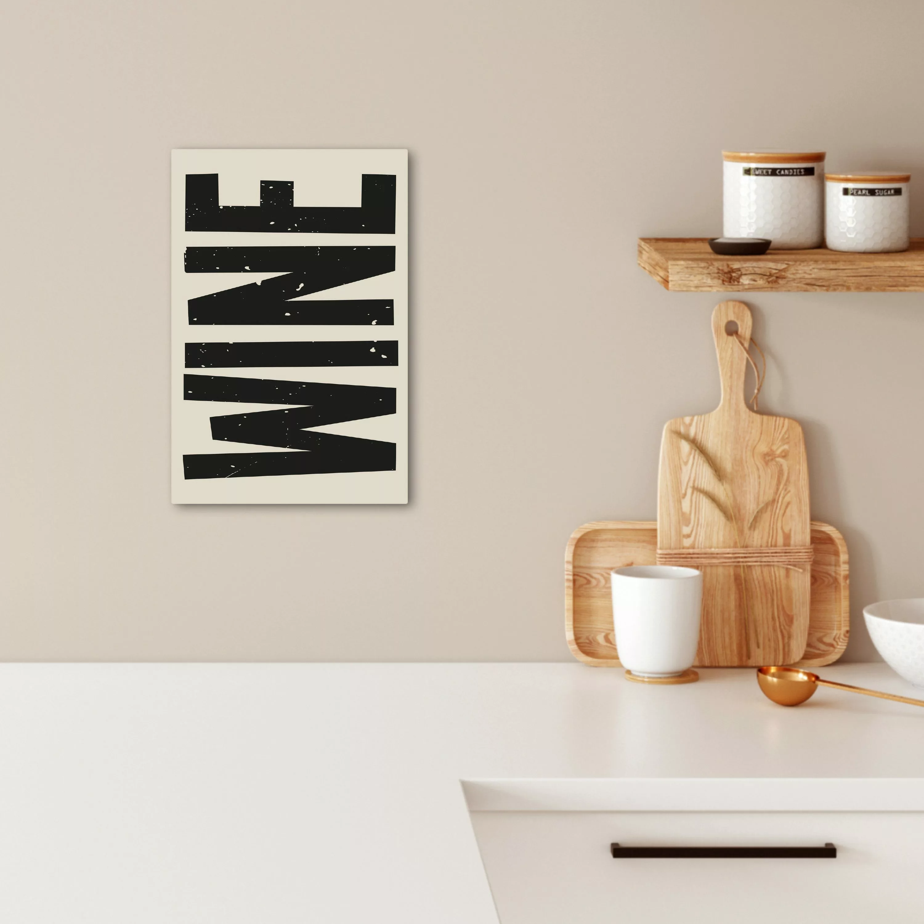 OneMillionCanvasses® Leinwandbild Schwarz - Wein - günstig online kaufen