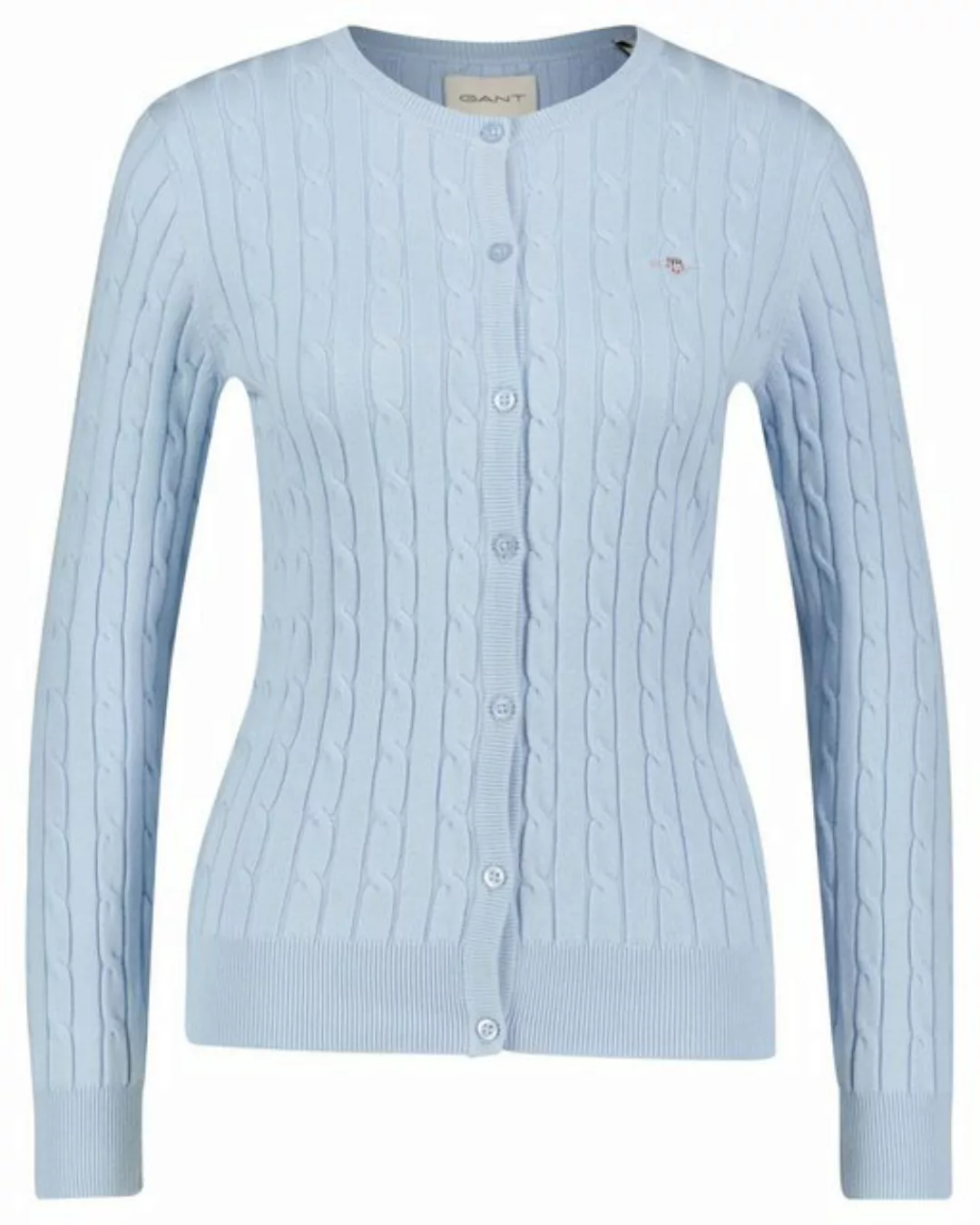 Gant Cardigan Damen Strickjacke STRETCH COTTON CABLE CARDIGAN (1-tlg) günstig online kaufen