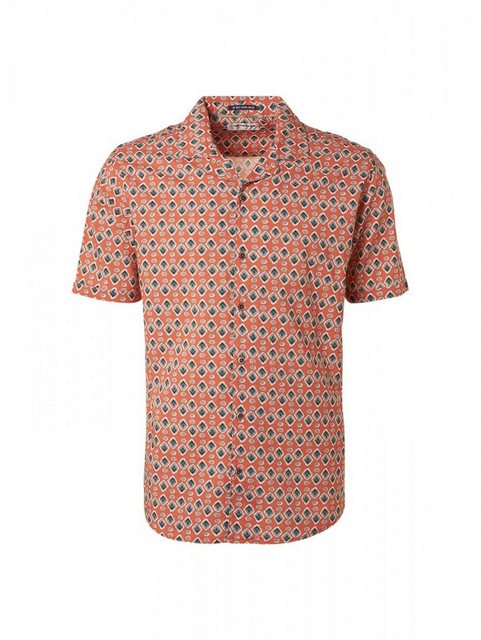 NO EXCESS Rundhalspullover Shirt Short Sleeve Resort Collar Allover Printed günstig online kaufen