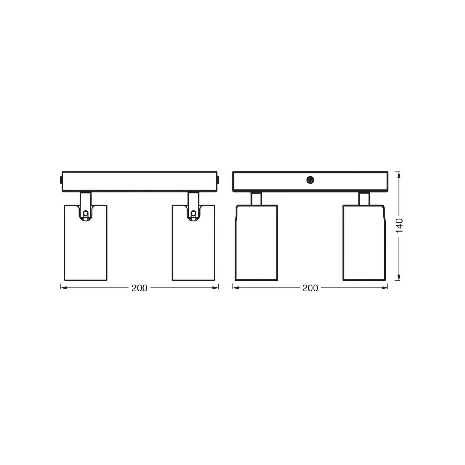 OSRAM Deckenspot OCTAGON PLATE, schwarz, 4-flg. GU10-LED 927 günstig online kaufen
