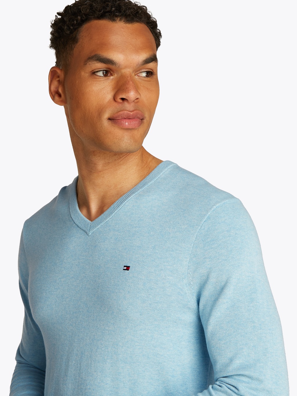 Tommy Hilfiger Strickpullover "ESSENTIAL COTTON V NECK mit V-Ausschnitt und günstig online kaufen
