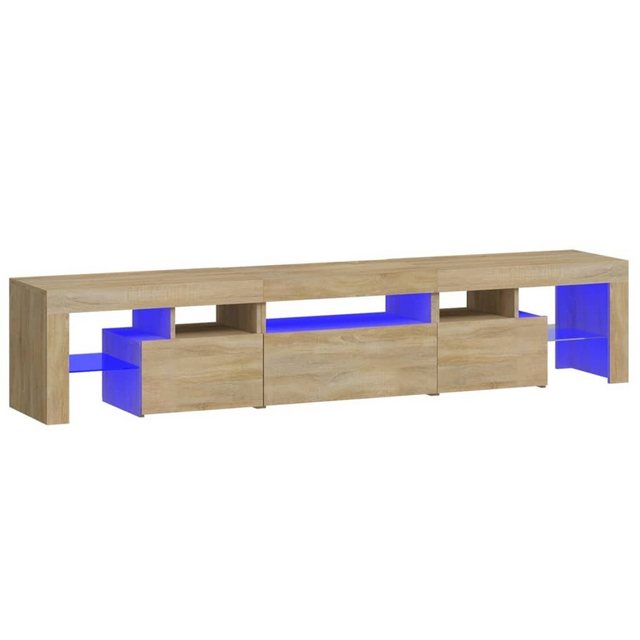 vidaXL TV-Schrank TV-Schrank mit LED-Leuchten Sonoma-Eiche 200x36,5x40 cm ( günstig online kaufen