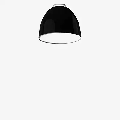 Artemide - Nur Mini Gloss Deckenleuchte - schwarz/glänzend/H 28,4cm / Ø 36, günstig online kaufen