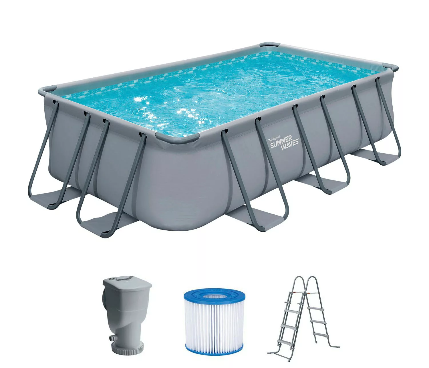 SummerWaves Framepool "Elite", (Set, 4 tlg.), BxLxH: 200x400x100 cm günstig online kaufen