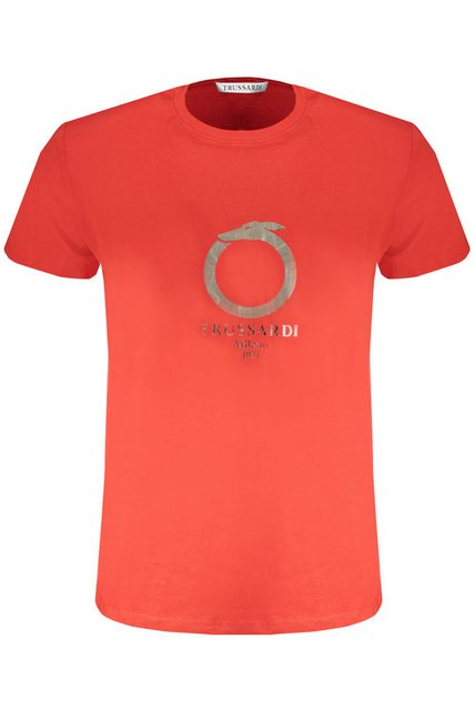 Trussardi T-Shirt Herren Kurzarm T-Shirt Rot mit Rundhals und günstig online kaufen