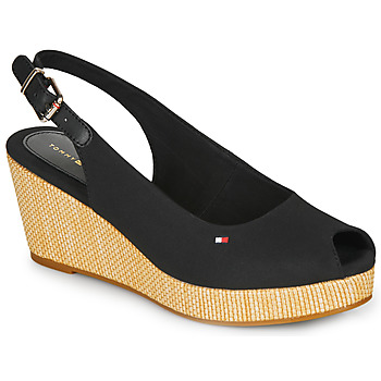 Tommy Hilfiger Sandalette "ICONIC ELBA SLING BACK WEDGE", Sommerschuh, Sand günstig online kaufen