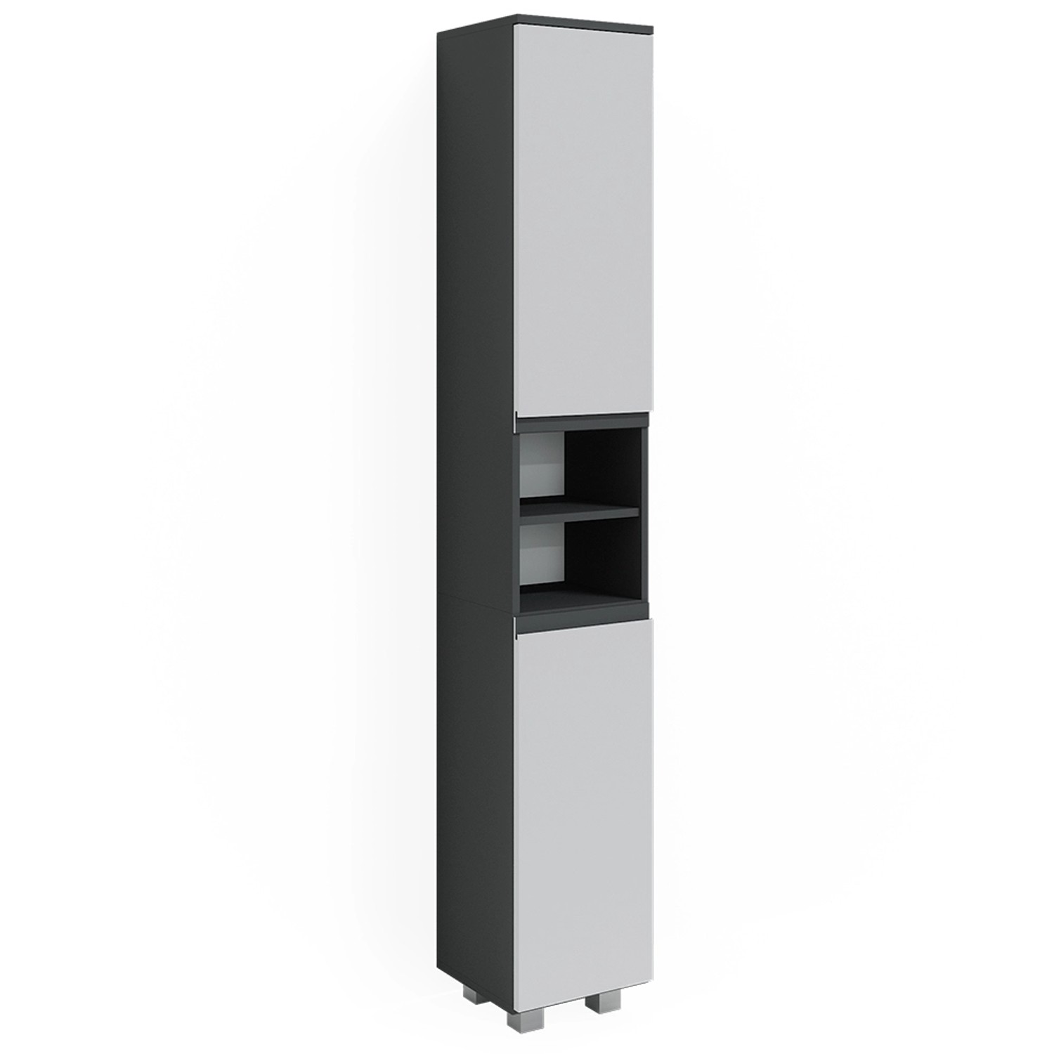 Vicco Hochschrank J-Shape, Weiß/Anthrazit, 30 x günstig online kaufen