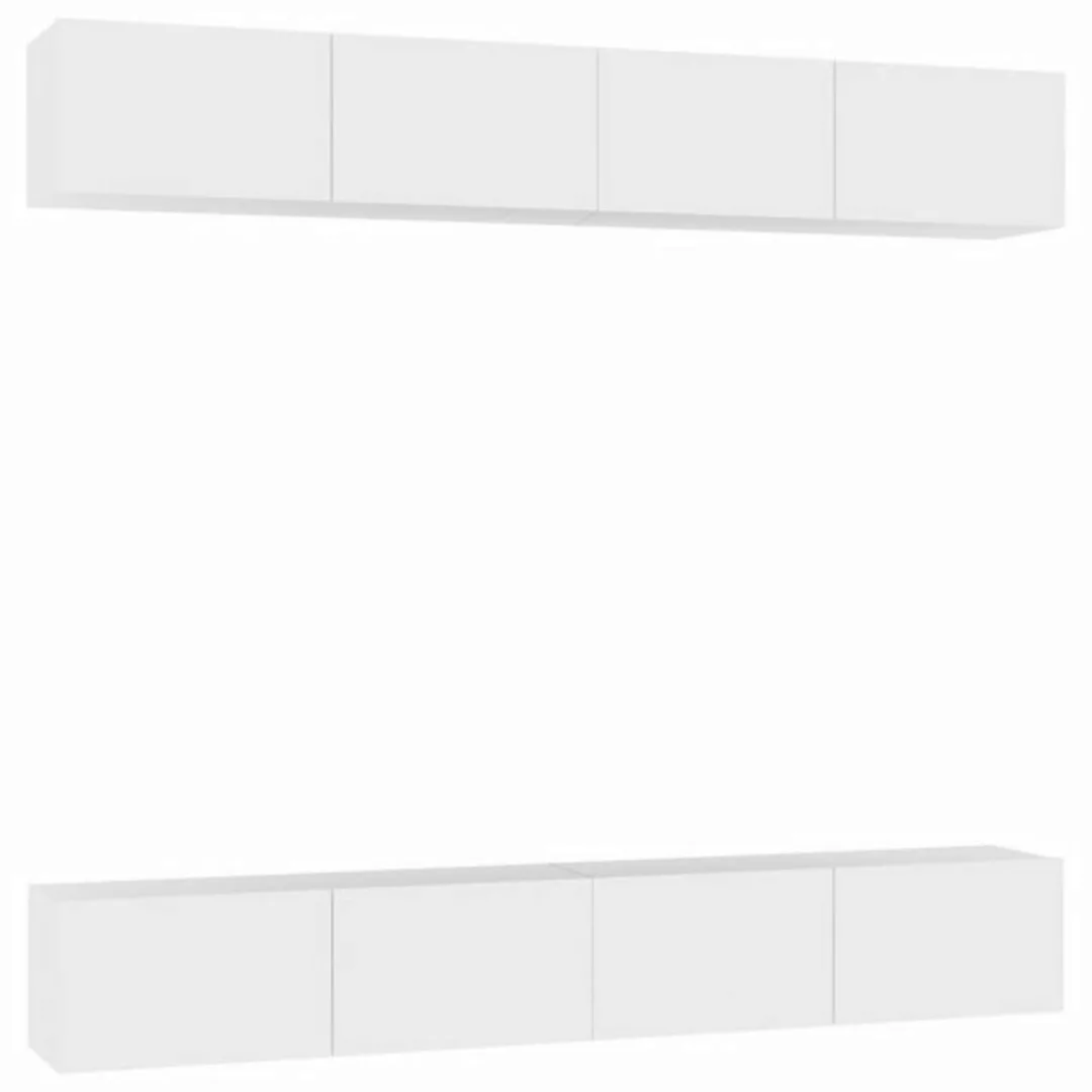 furnicato TV-Schrank TV-Schränke 4 Stk. Weiß 100x30x30 cm Holzwerkstoff günstig online kaufen