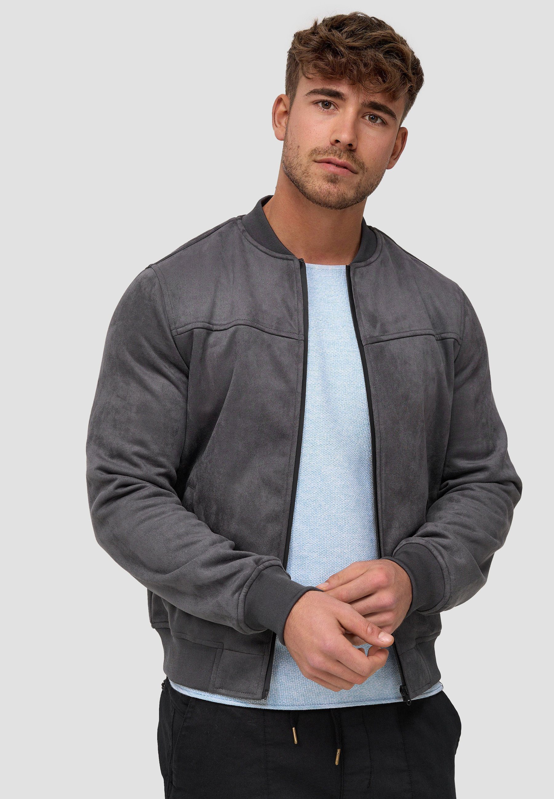 Indicode Sommerjacke Ibon Kunstlederjacke mit Stehkragen günstig online kaufen