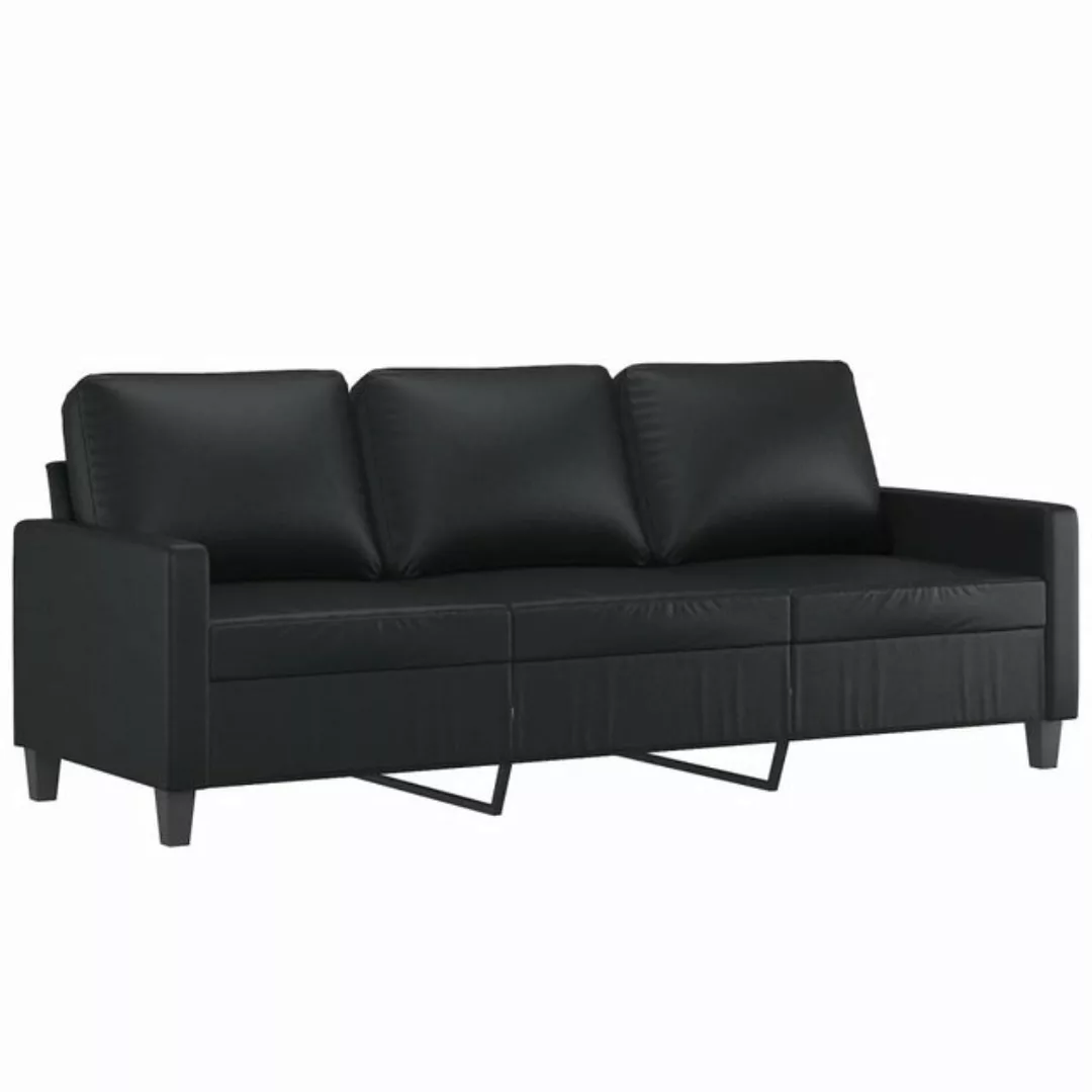 vidaXL Sofa, 3-Sitzer-Sofa Schwarz 180 cm Kunstleder günstig online kaufen