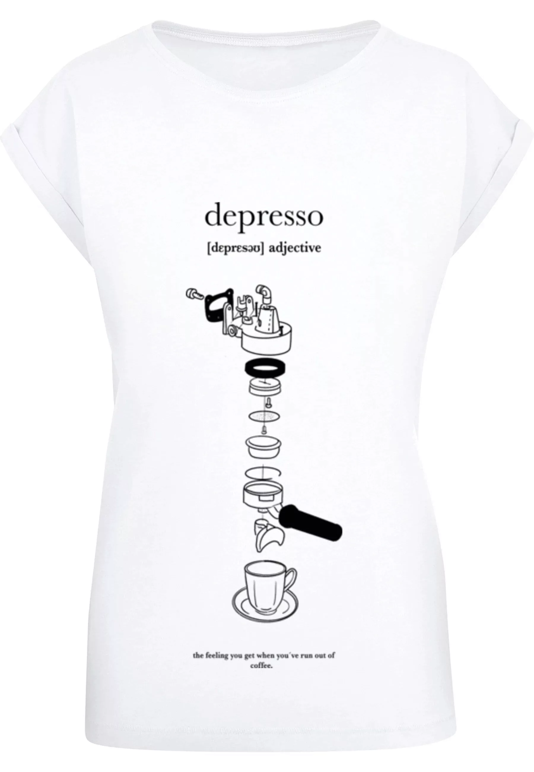 MisterTee T-Shirt "MisterTee Ladies Depresso Extended Shoulder Tee", (1 tlg günstig online kaufen