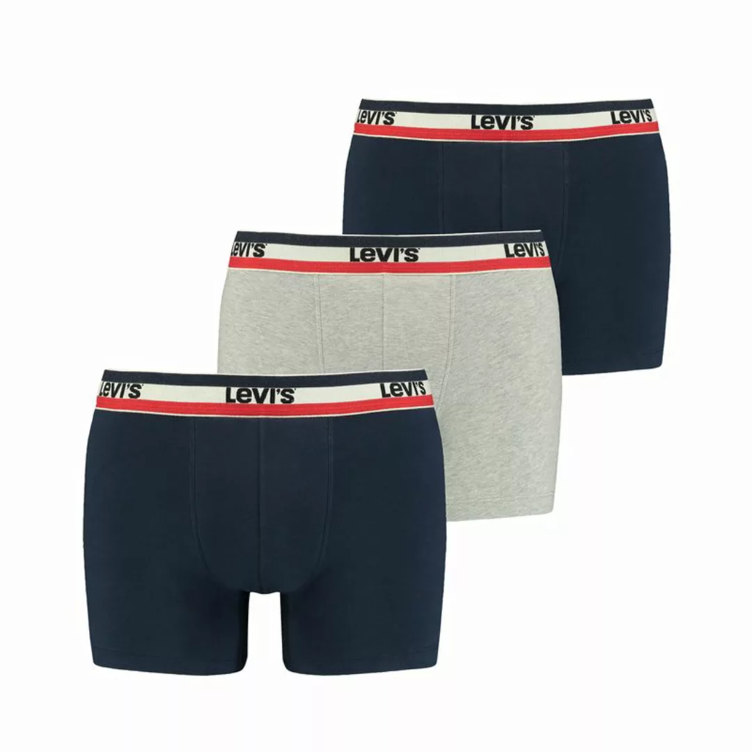 LEVI´S Herren Boxer-Shorts, 3er Pack - Sportswear Logo Boxer Brief, Cotton günstig online kaufen