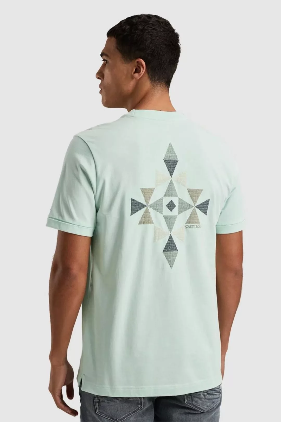 Cast Iron T-shirt Backprint Opal Blau - Größe S günstig online kaufen