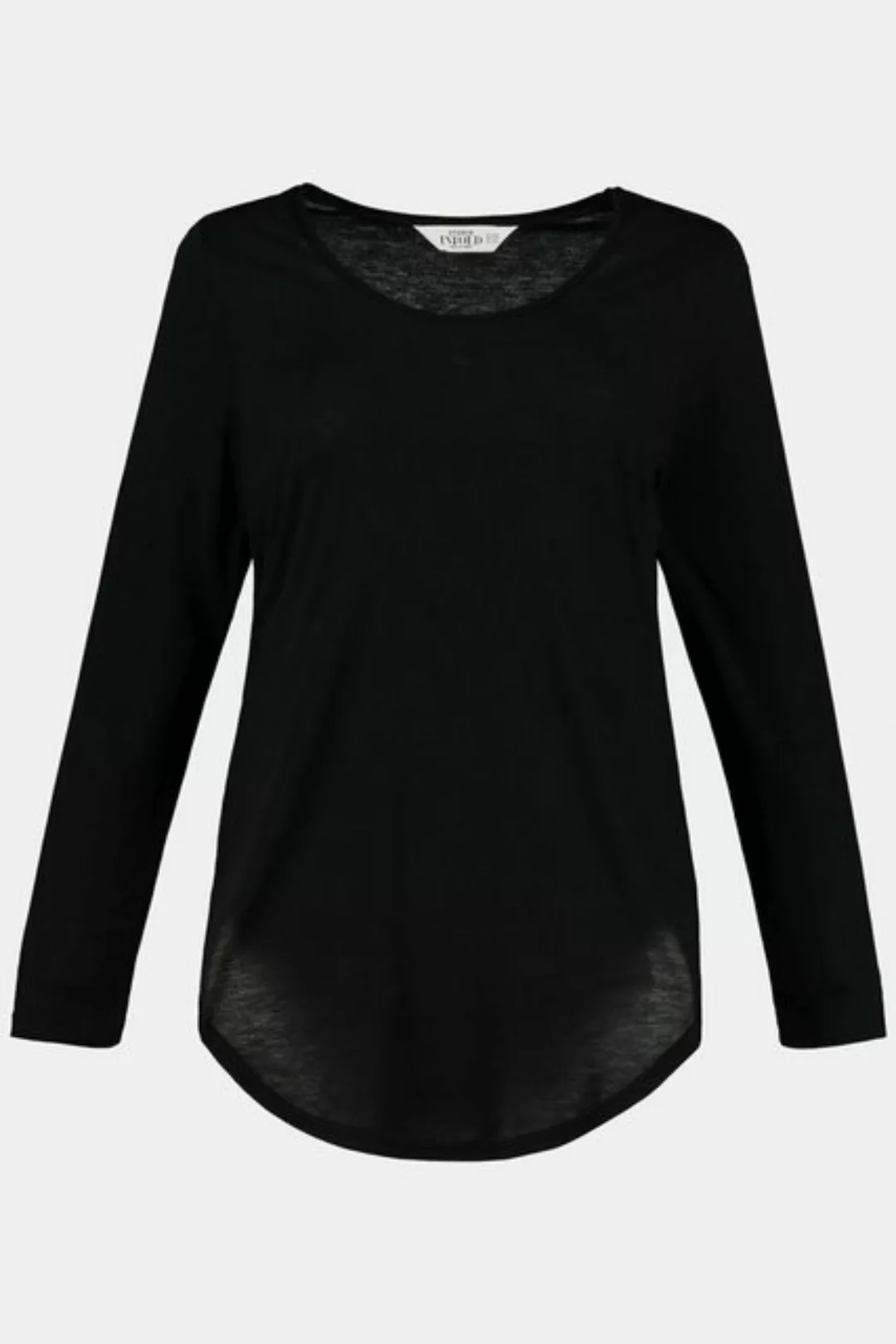 Studio Untold Longsleeve Shirt Langarm gerundeter Saum günstig online kaufen