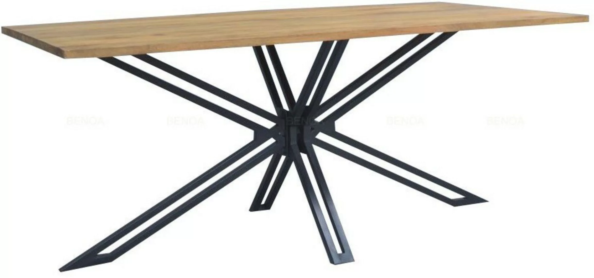 Esstisch Tisch Küchentisch Metall Massiv Mangoholz Industrial Loft günstig online kaufen