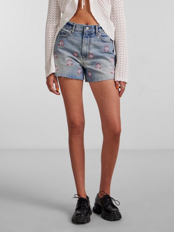 pieces Jeansshorts (1-tlg) Stickerei günstig online kaufen