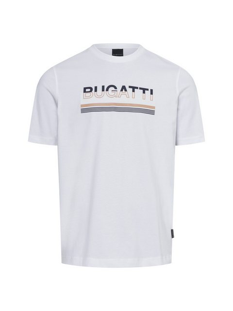 bugatti T-Shirt, mit gummiertem Logo-Print günstig online kaufen