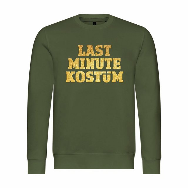 deinshirt Rundhalspullover Herren Sweatshirt LAST MINUTE KOSTÜM Mit Print M günstig online kaufen