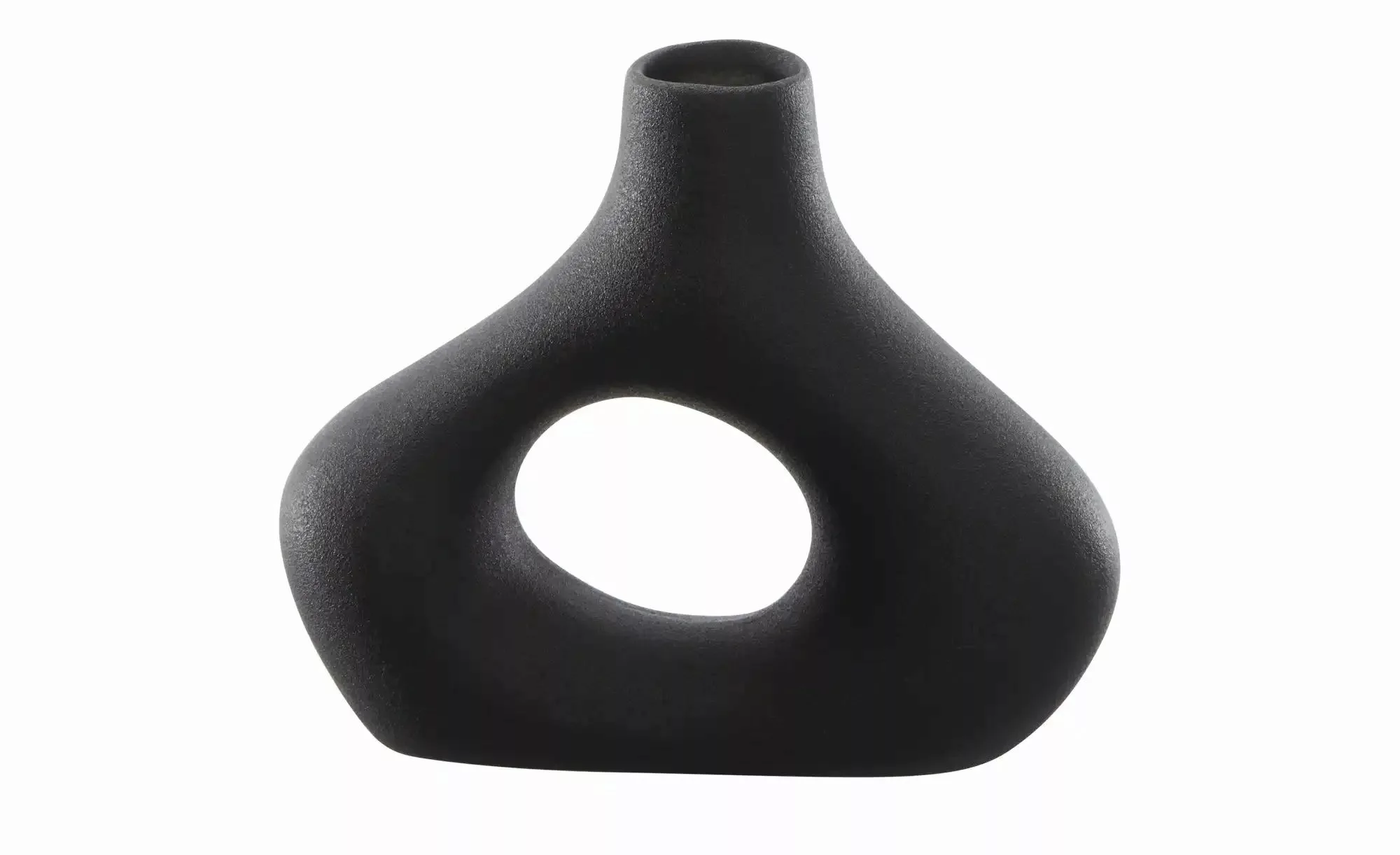 HOME STORY Vase   ¦ schwarz ¦ Porzellan ¦ Maße (cm): B: 5 H: 13,7 Accessoir günstig online kaufen