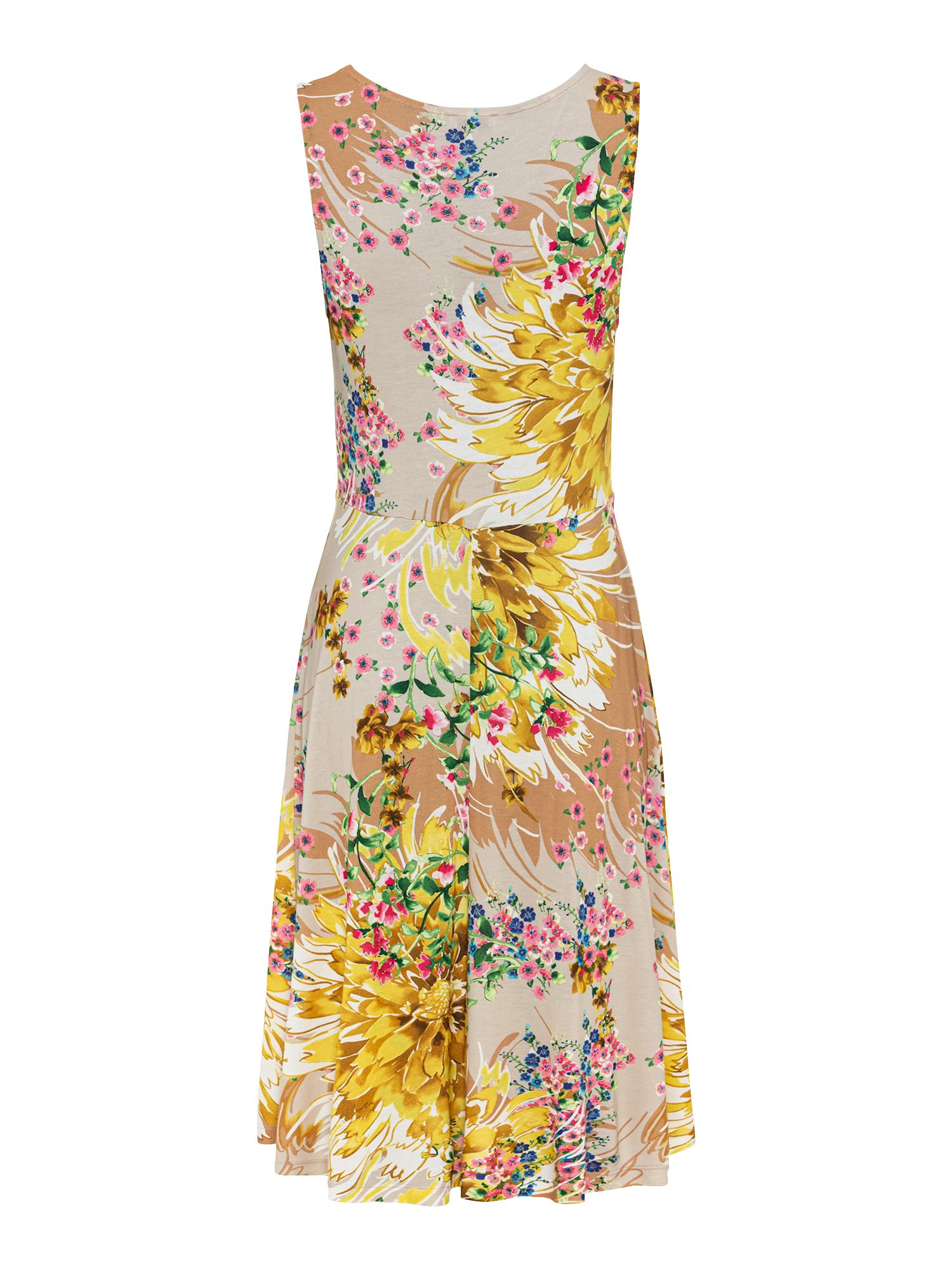 LASCANA Jerseykleid, mit Alloverdruck und Bindeband, Trägerkleid, Strandkle günstig online kaufen