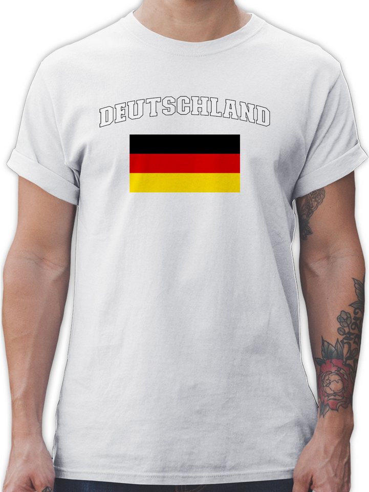 Shirtracer T-Shirt Deutschland Schriftzug mit Flagge, Germany, BRD, Deutsch günstig online kaufen