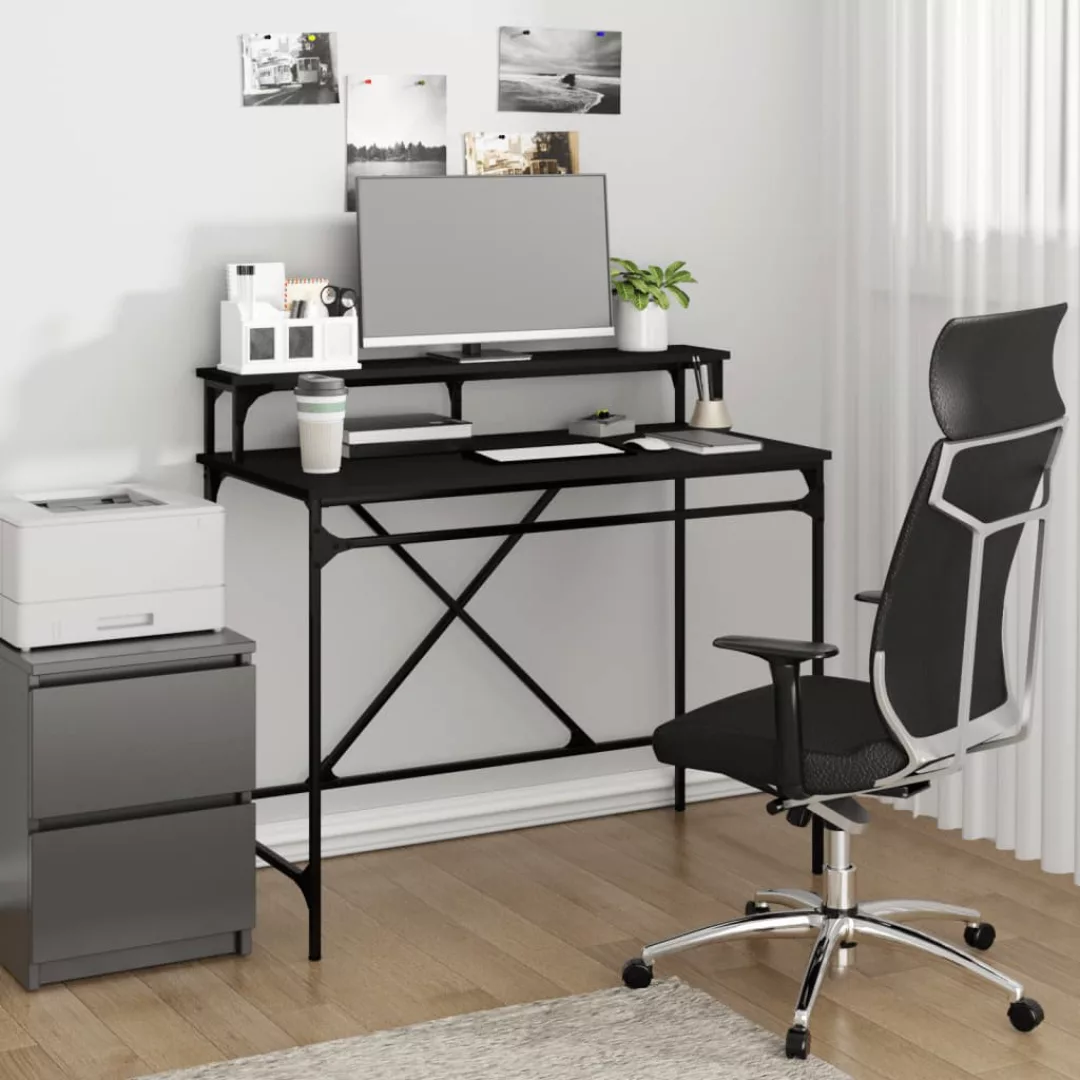 Vidaxl Schreibtisch Schwarz 100x50x90 Cm Holzwerkstoff Und Eisen günstig online kaufen