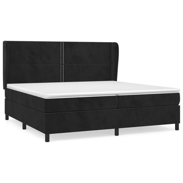 vidaXL Bettgestell Boxspringbett mit Matratze Schwarz 200x200 cm Samt Bett günstig online kaufen