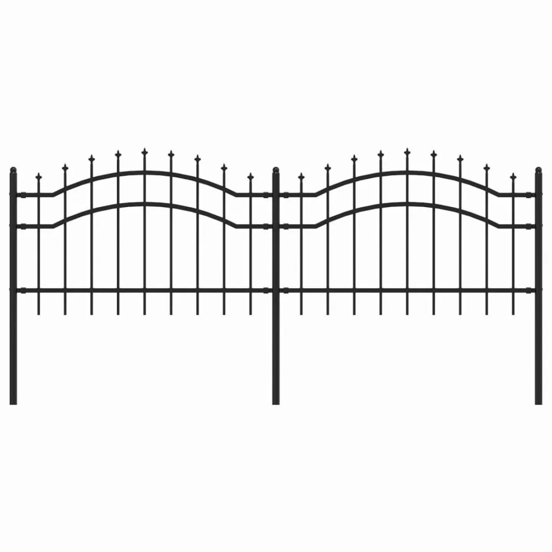 vidaXL Gartenzaun Gartenzaun mit Speerspitzen Schwarz günstig online kaufen