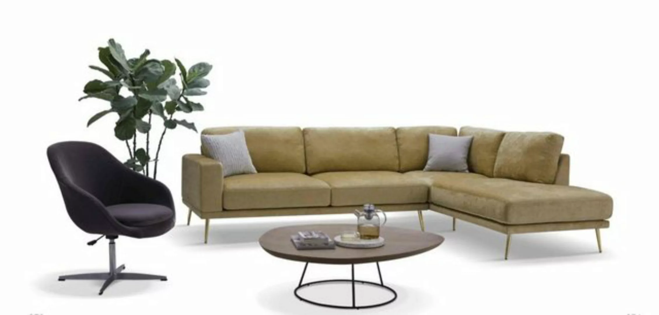 JVmoebel Ecksofa, Design Stoff Ecksofa L-Form Sofa Couch Design Polster Tex günstig online kaufen