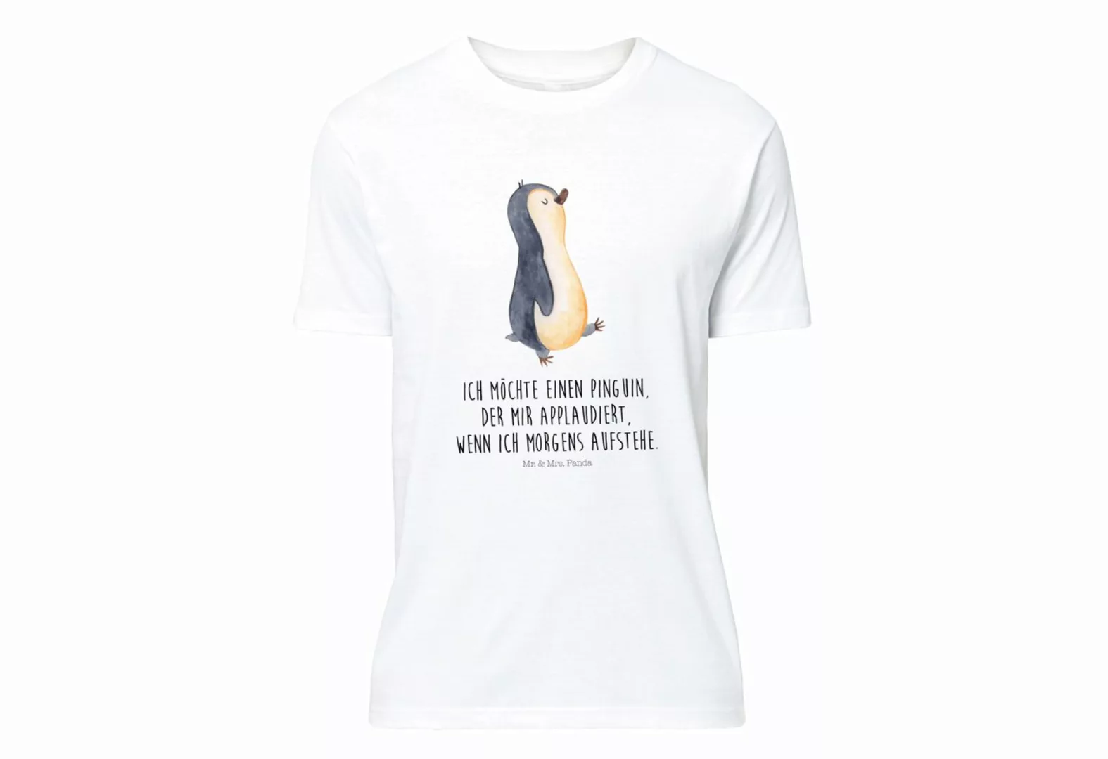 Mr. & Mrs. Panda T-Shirt Pinguin marschierend - Weiß - Geschenk, Herrn, Nac günstig online kaufen