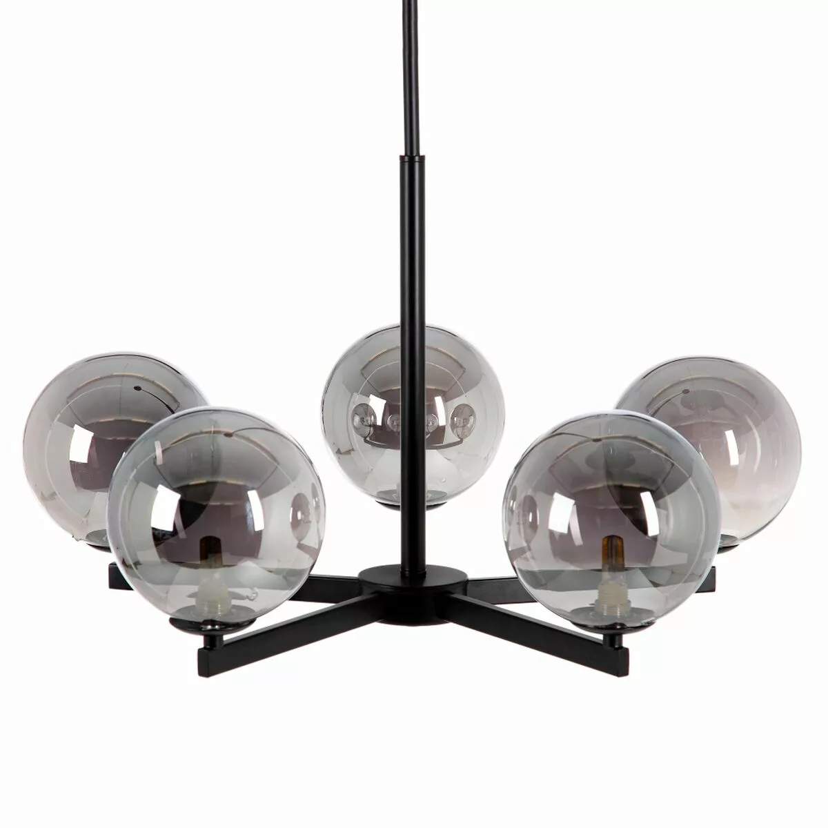 Deckenlampe 60 X 60 X 97 Cm Kristall Schwarz Metall Moderne günstig online kaufen