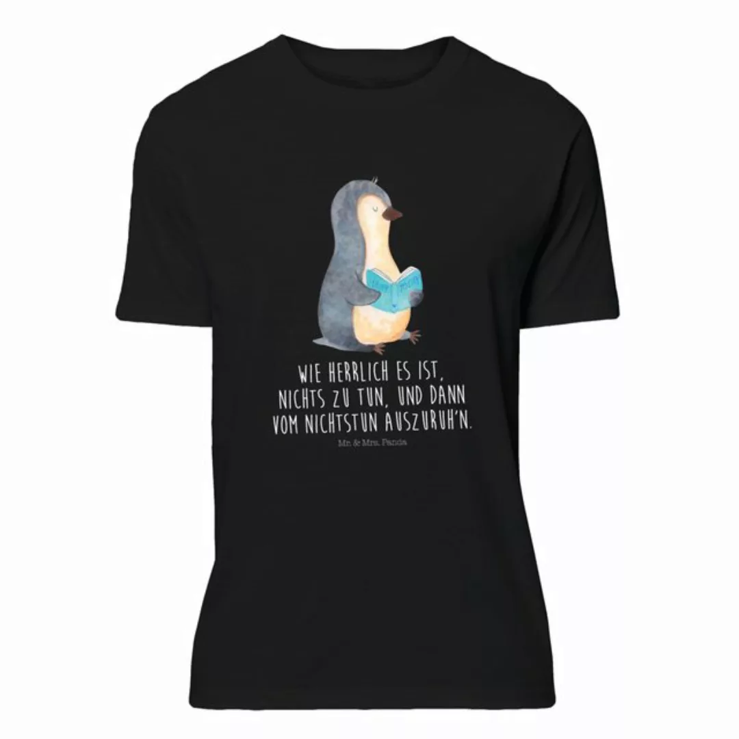 Mr. & Mrs. Panda T-Shirt Pinguin Buch - Schwarz - Geschenk, Lustiges T-Shir günstig online kaufen