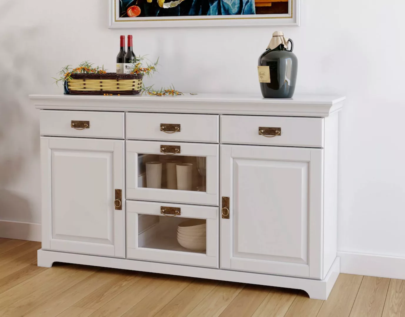 Home affaire Sideboard "Ruegen", Breite 145 bzw. 180, Höhe 85 cm, aus massi günstig online kaufen