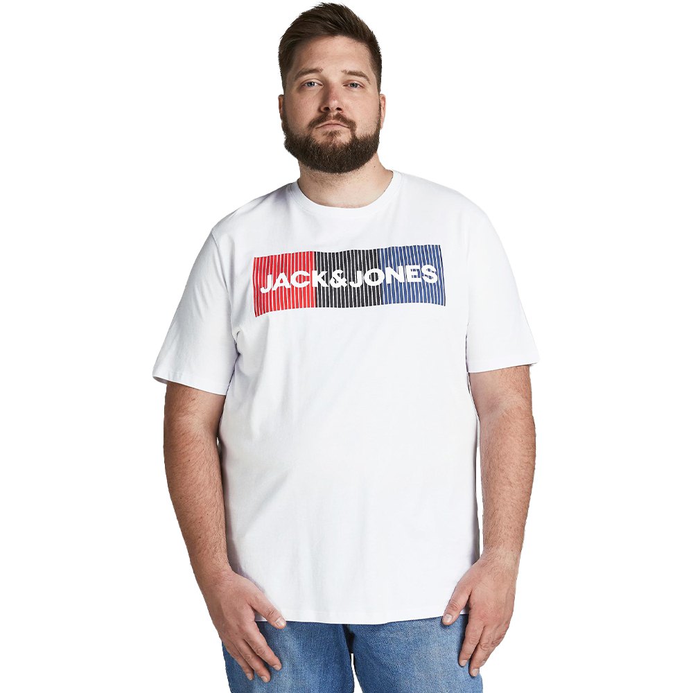 Jack & Jones Corp Logo Kurzarm O Hals T-shirt 2XL White / Print Play günstig online kaufen