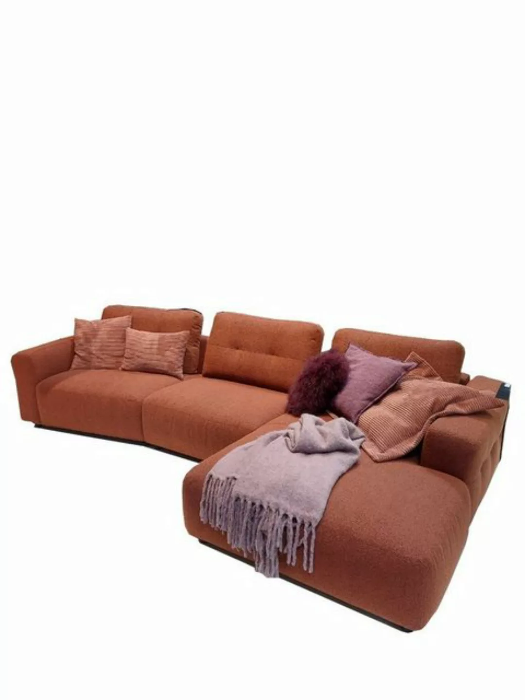 Natur24 Sofa Sofa Nell 147x346 cm schräger 2-Sitzer Loop Rusty Sitzgruppe C günstig online kaufen