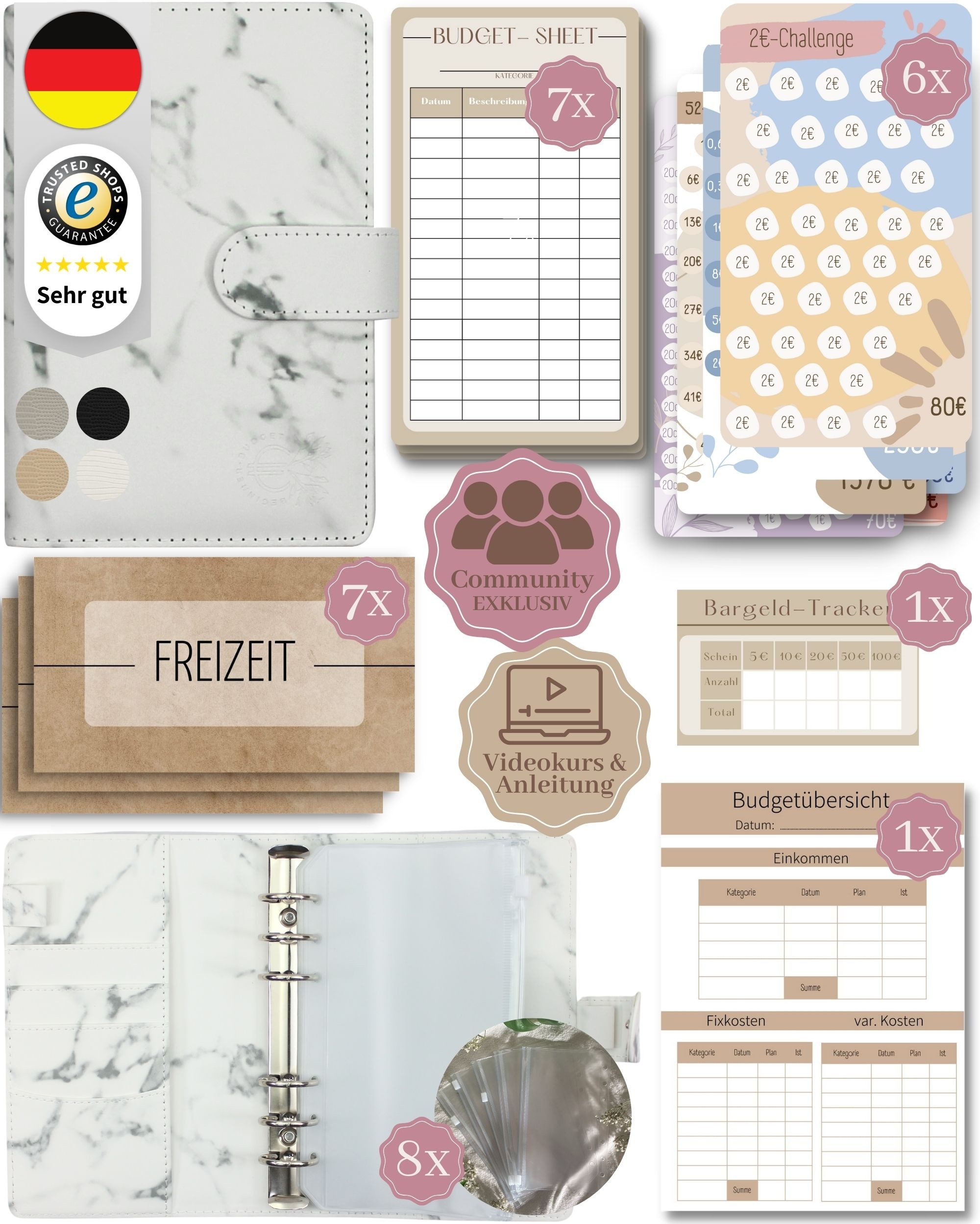 BeginnerBudget Ringbuchmappe Budget Planner Starter-Set Sparbuch günstig online kaufen
