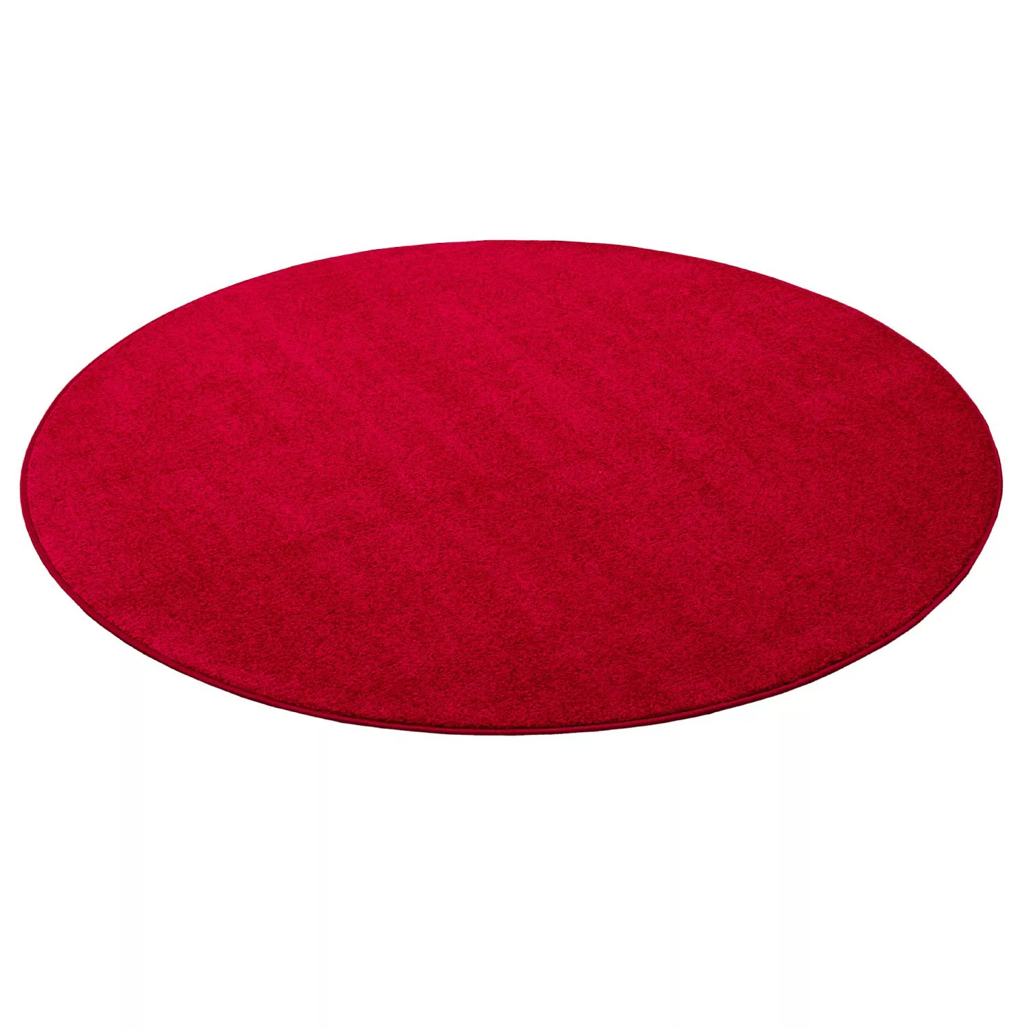 Snapstyle Hochflor Velours Teppich Luna Rot 200cm Rund günstig online kaufen