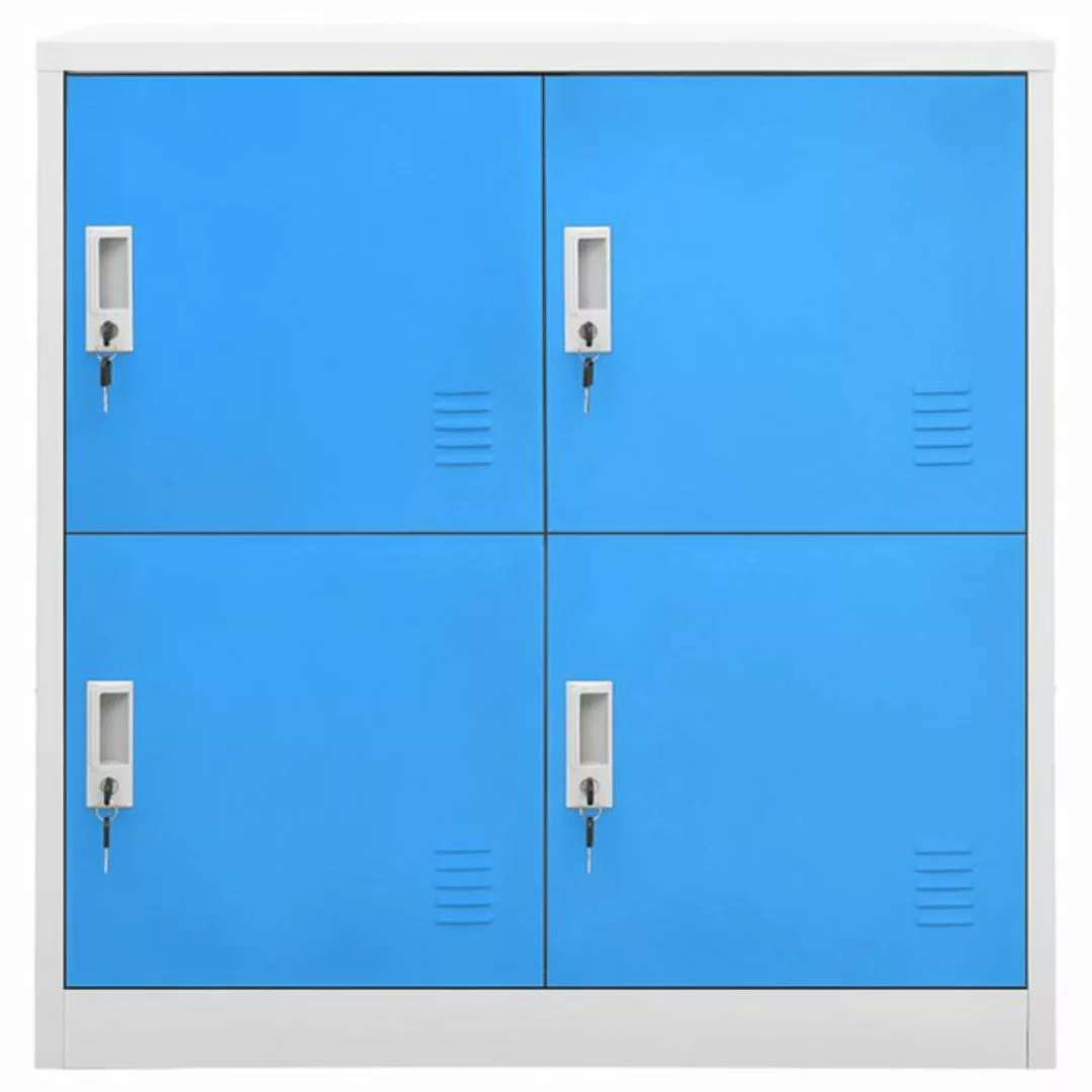 vidaXL Mehrzweckschrank Schließfachschrank Hellgrau und Blau 90x45x92,5 cm günstig online kaufen