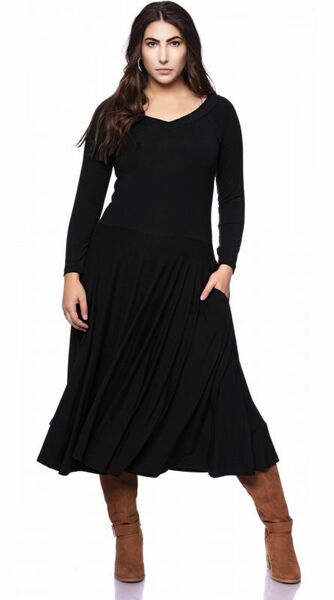 Belinda Midi Kleid Aus Bambus-viskose günstig online kaufen