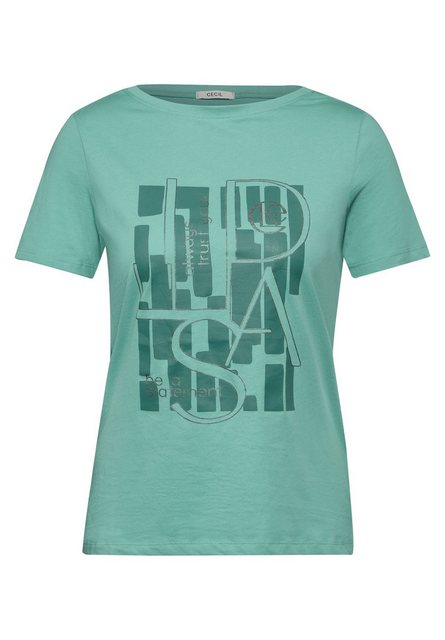 Cecil Kurzarmshirt -  kurzarm T-Shirt mit Print - Shirt mit U-Boot-Ausschni günstig online kaufen
