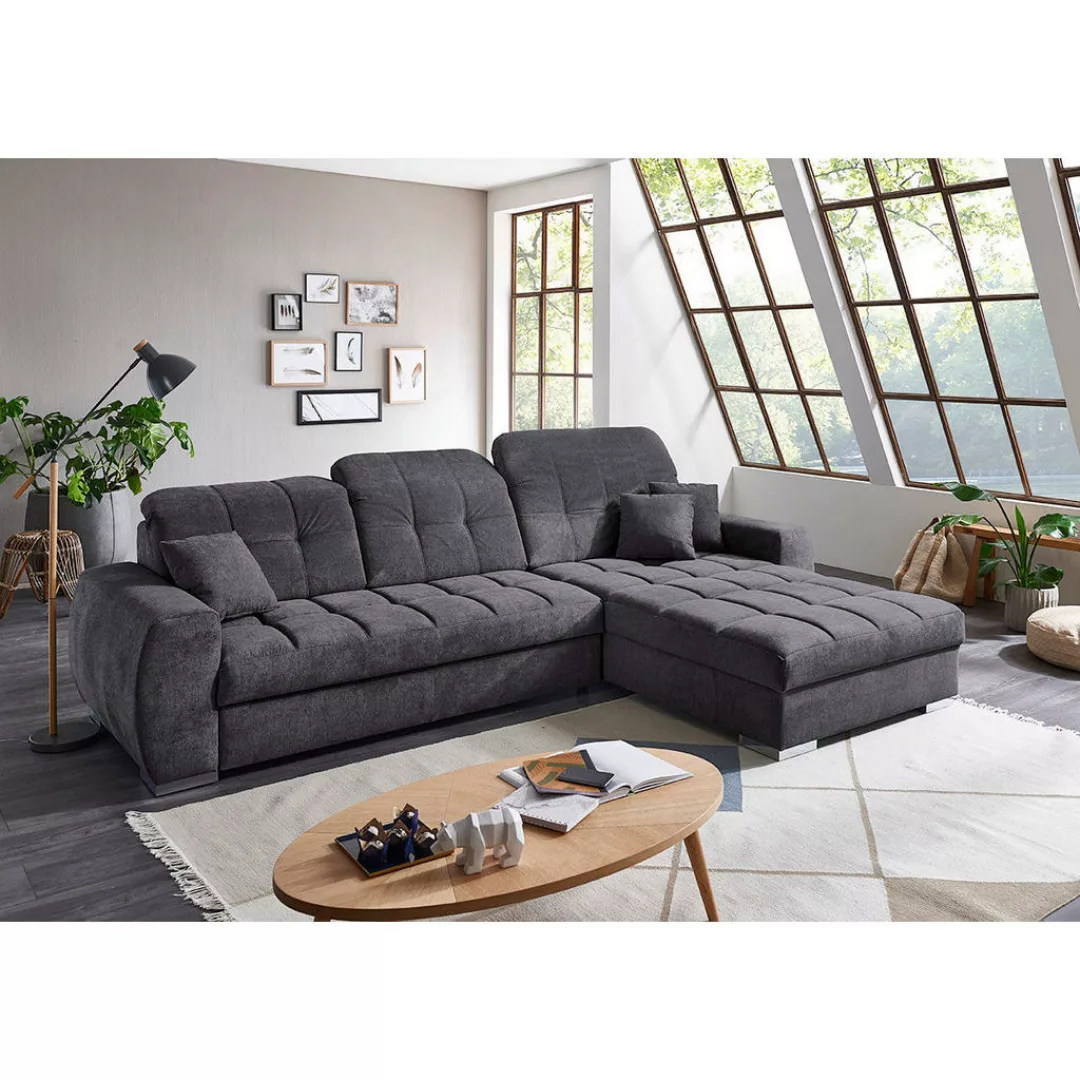 Schlafsofa Lozan schwarz B/H/T/L: ca. 230x49x86x84 cm günstig online kaufen