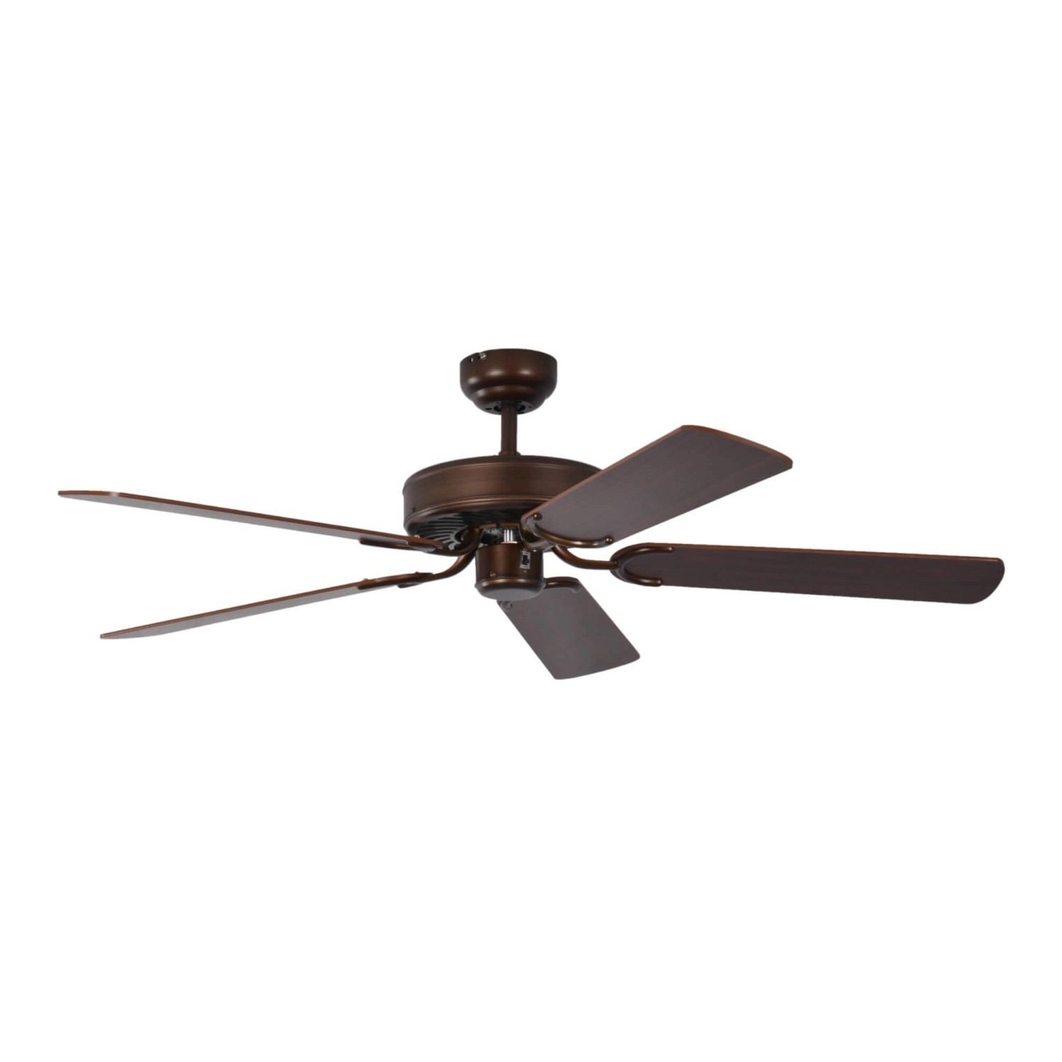 Pepeo Deckenventilator Potkuri Aged Bronze - Walnuss 132 cm mit Zugkette günstig online kaufen