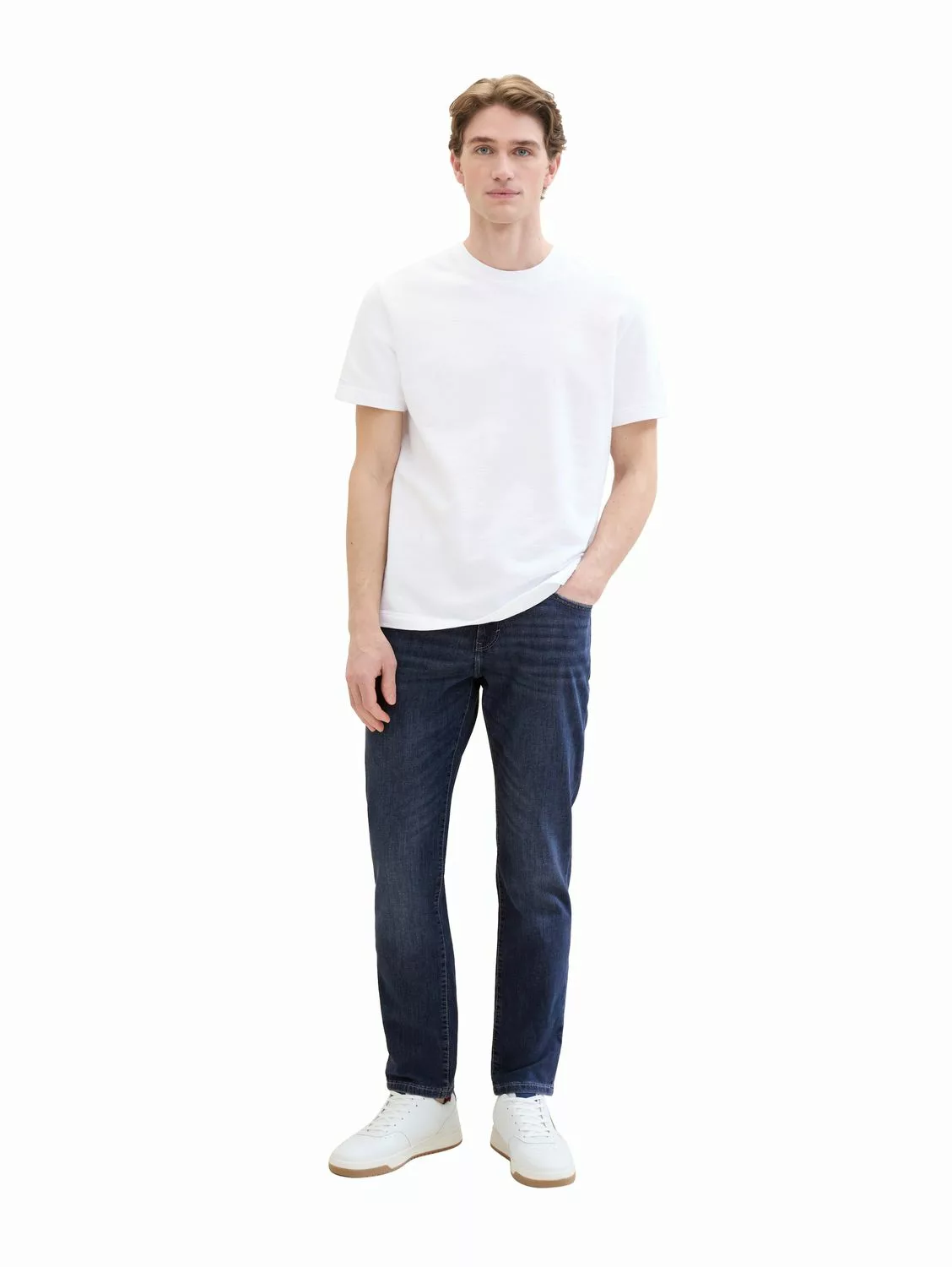 Tom Tailor Herren Jeans JOSH - Slim Fit - Blau - Used Mid Stone Blue Denim günstig online kaufen