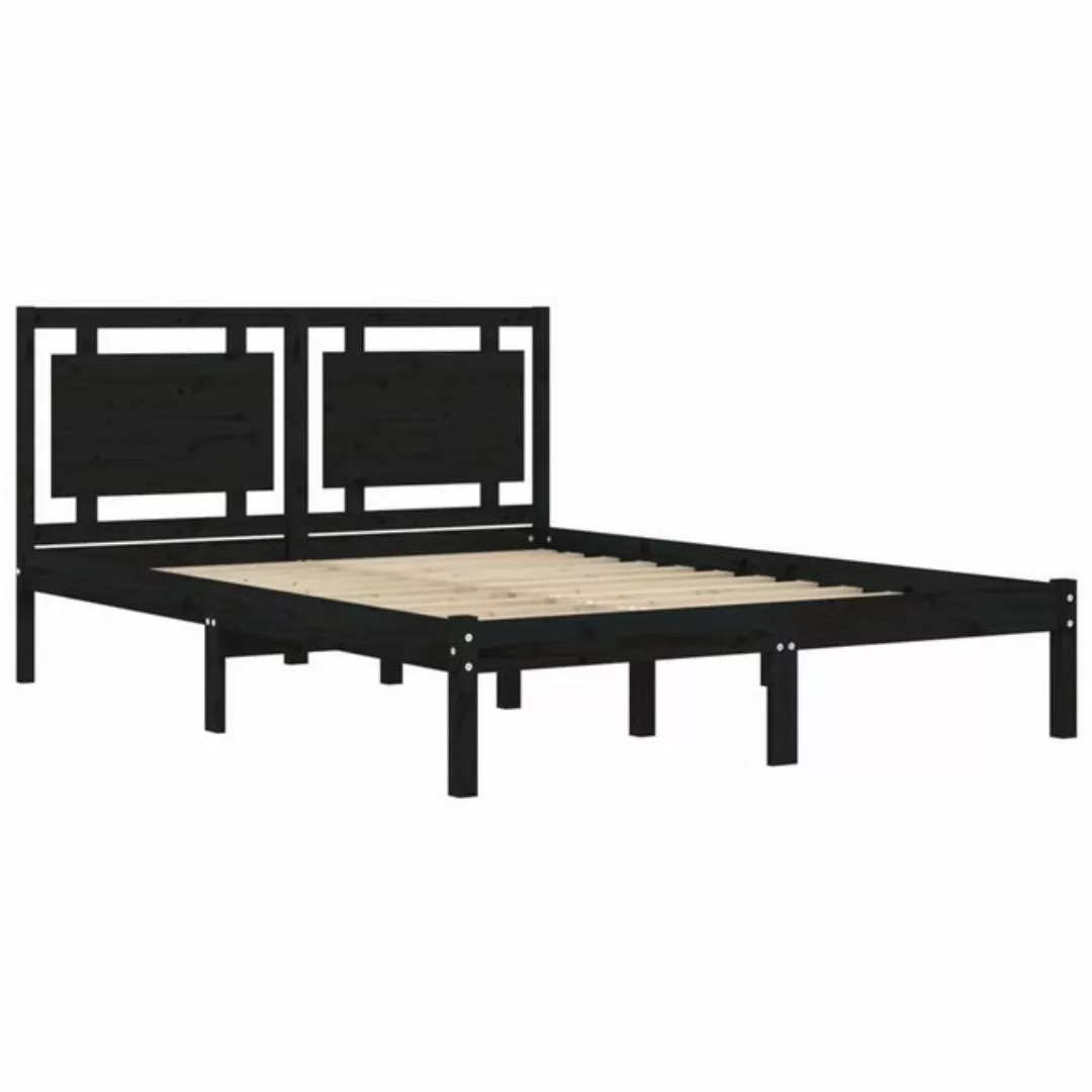 Vidaxl Massivholzbett Schwarz 200x200 Cm günstig online kaufen