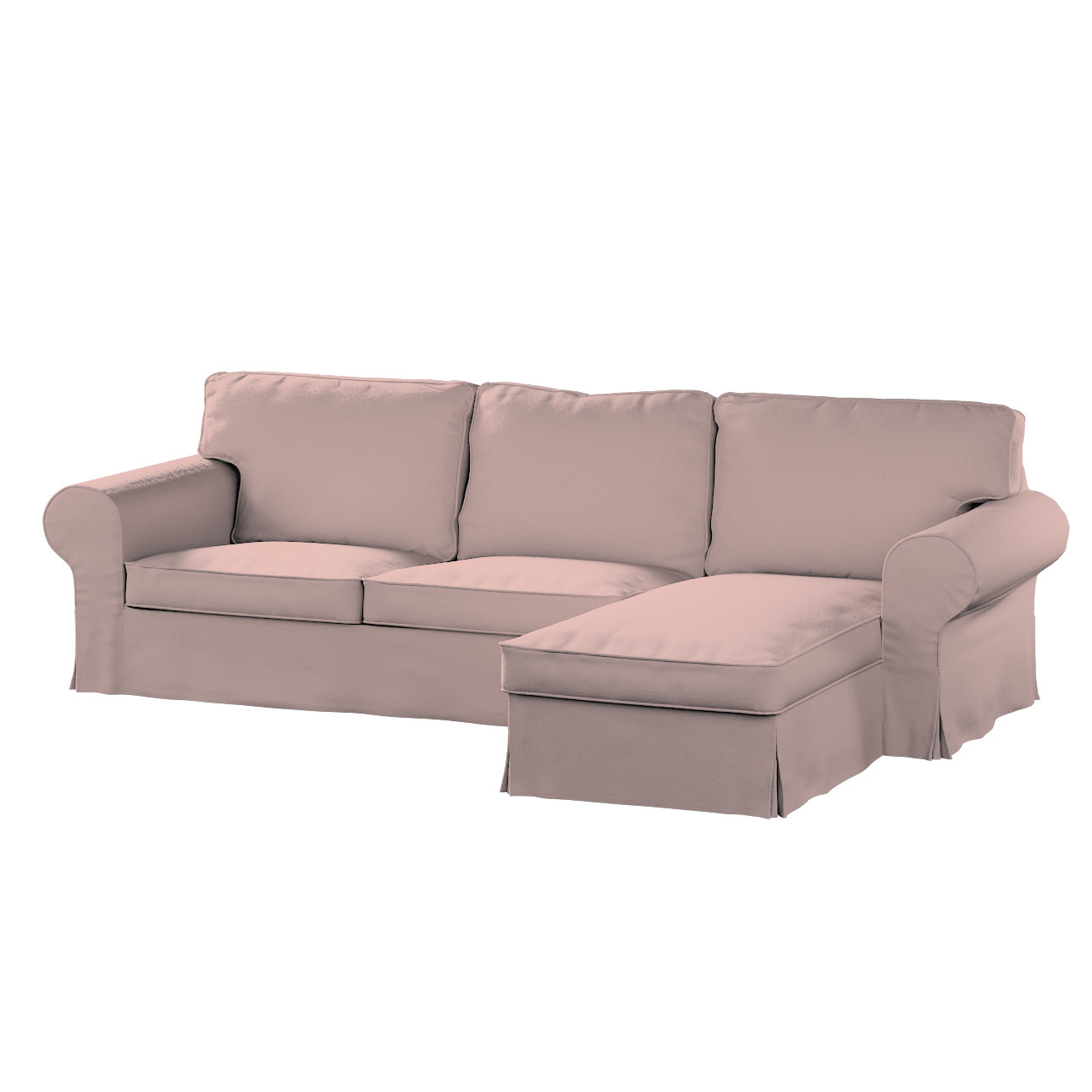 Bezug für Ektorp 2-Sitzer Sofa mit Recamiere, rosa, Ektorp 2-Sitzer Sofabez günstig online kaufen