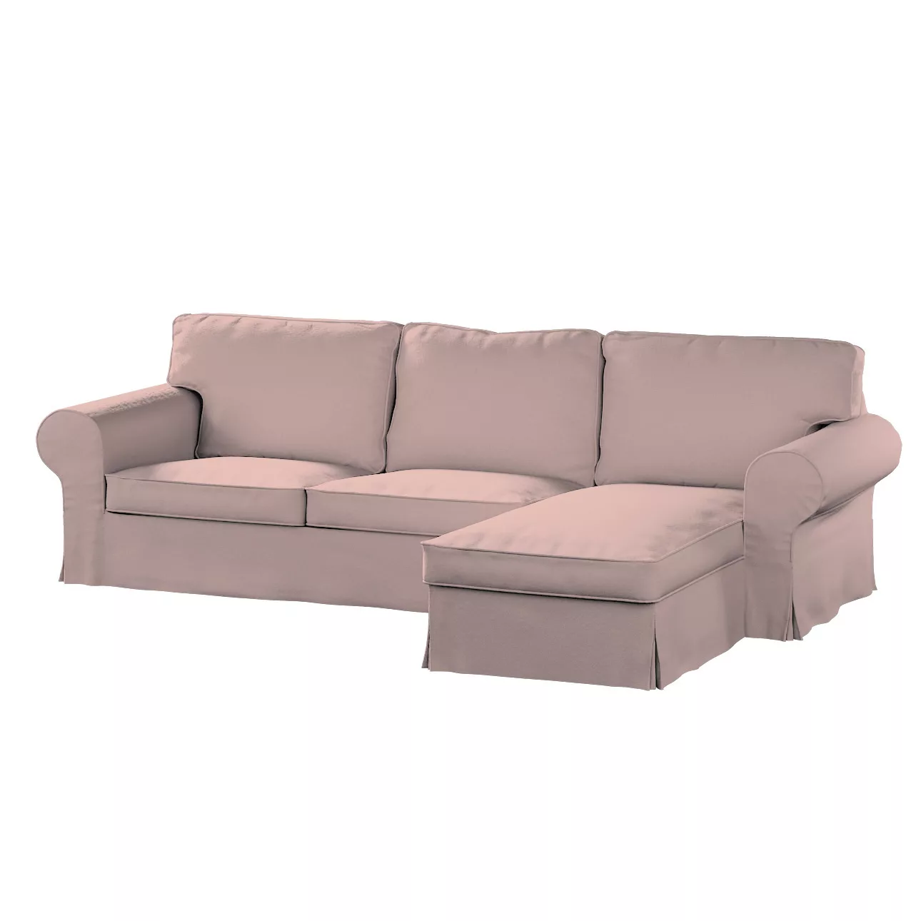 Bezug für Ektorp 2-Sitzer Sofa mit Recamiere, rosa, Ektorp 2-Sitzer Sofabez günstig online kaufen