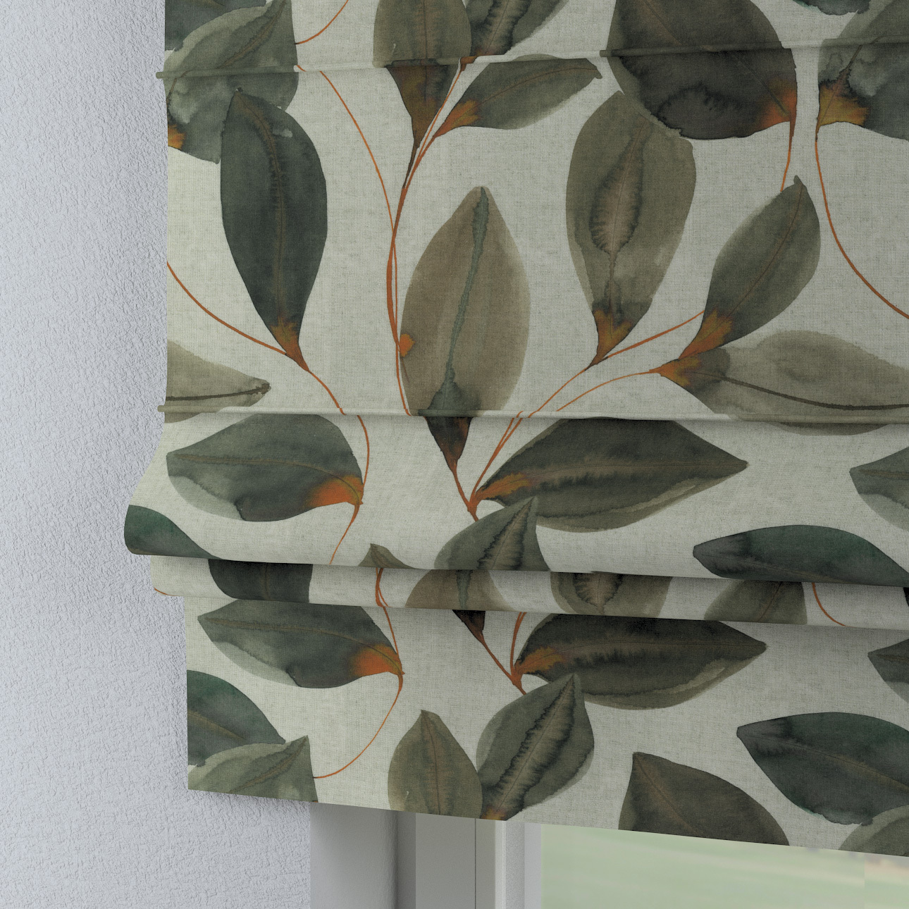 Dekoria Raffrollo Padva, grau-grün, 120 x 150 cm günstig online kaufen