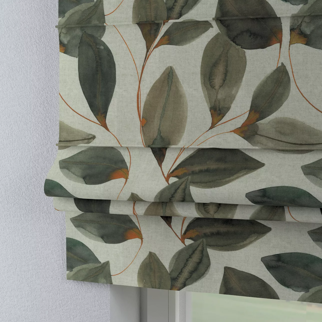 Dekoria Raffrollo Padva, grau-grün, 110 x 150 cm günstig online kaufen